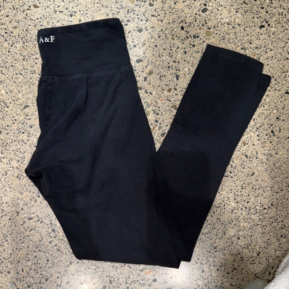 abercrombie kids Black Leggings with A&F Logo